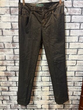 Ralph Lauren Black Jeans with Metallic Gold Highlights